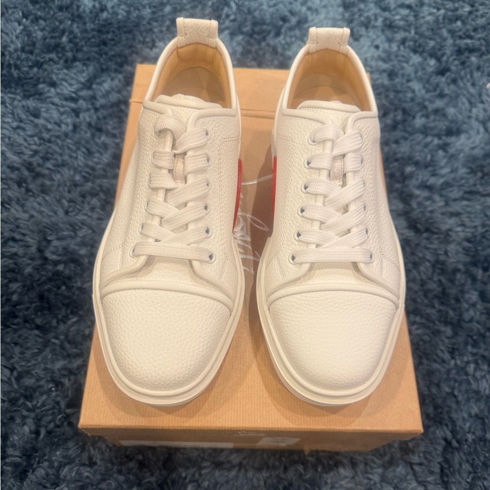 Men's White Christian Louboutin Leather Sneakers